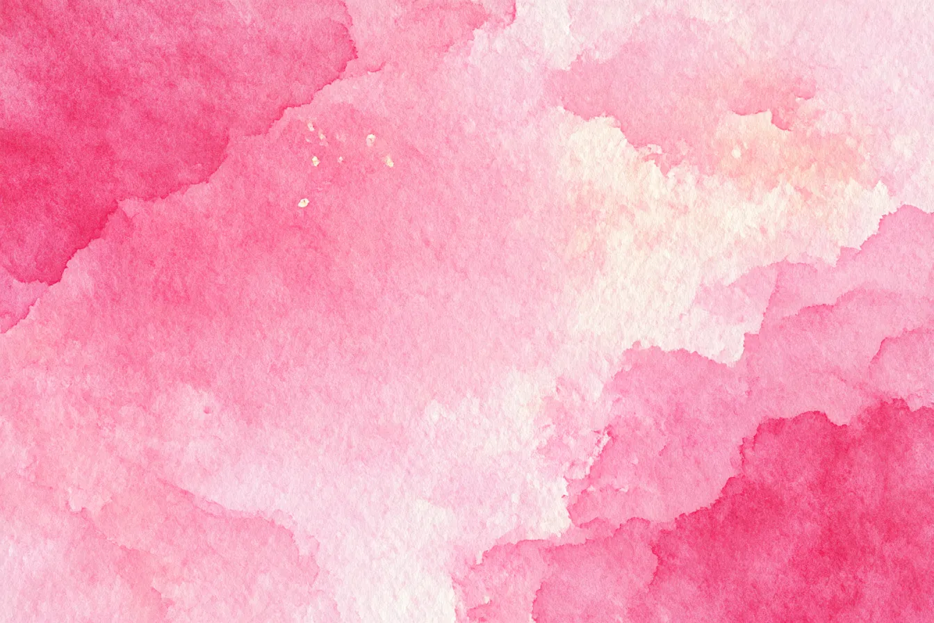 水彩風のピンク背景｜優しい水彩画風のピンクの背景が、温かく落ち着いた空気感を提供し、心地よい穏やかな雰囲気を作ります。