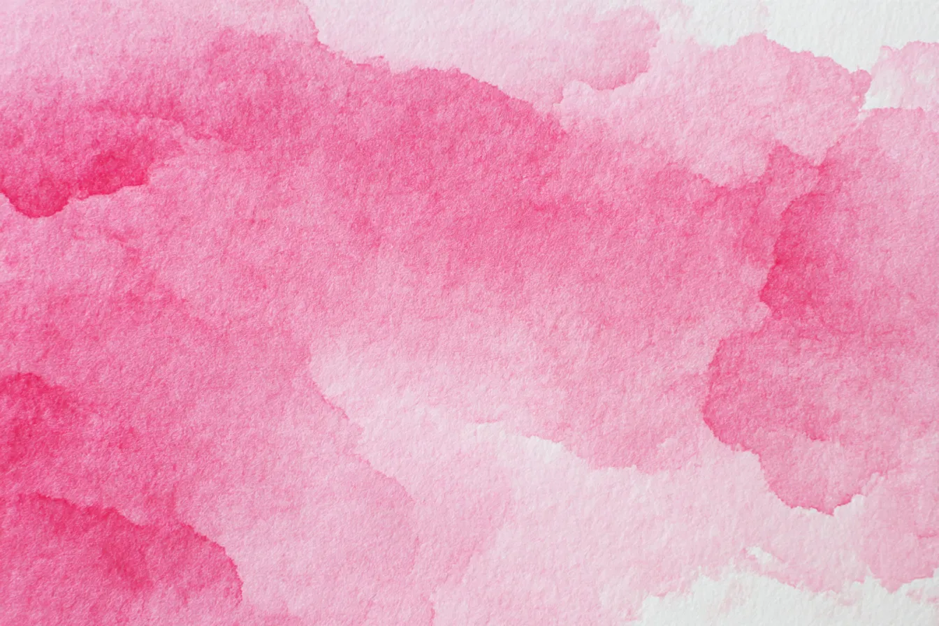柔らかいピンク水彩背景｜ピンク色の水彩背景が優しく広がり、穏やかで静かな雰囲気を作り出し、リラックスできる空間を演出します。