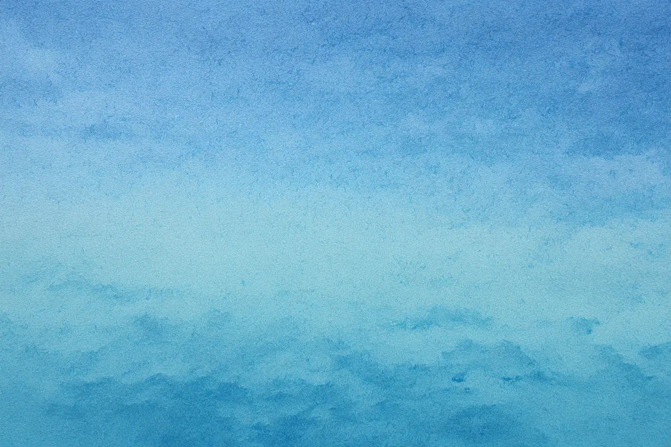 水色の空の背景｜穏やかな水色が広がる背景で、心地よい静けさを感じさせます。色合いの変化が自然に調和し、空の広がりを彷彿とさせる柔らかな風景です。