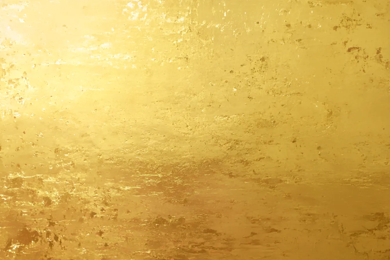 金色の抽象的背景｜金色の抽象的な模様が描かれた背景。無限に広がる金色のパターンが、神秘的でありながらも力強さを感じさせ、視覚的に魅力的です。