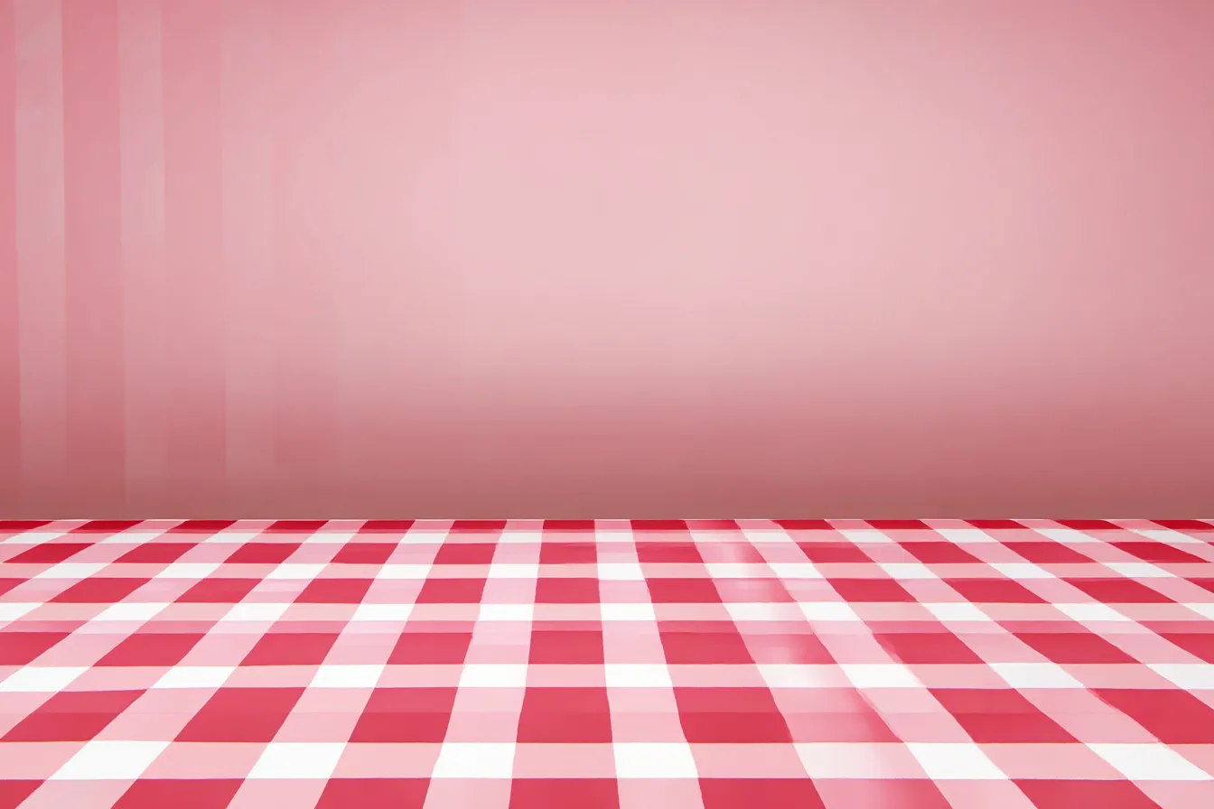 ピンク色のチェック柄背景｜暖かみのあるピンクのチェック柄が、柔らかく上品な「背景」を作り出しています。色の変化が穏やかな雰囲気を保ちながらも、視覚的に引きつける要素を兼ね備えています。