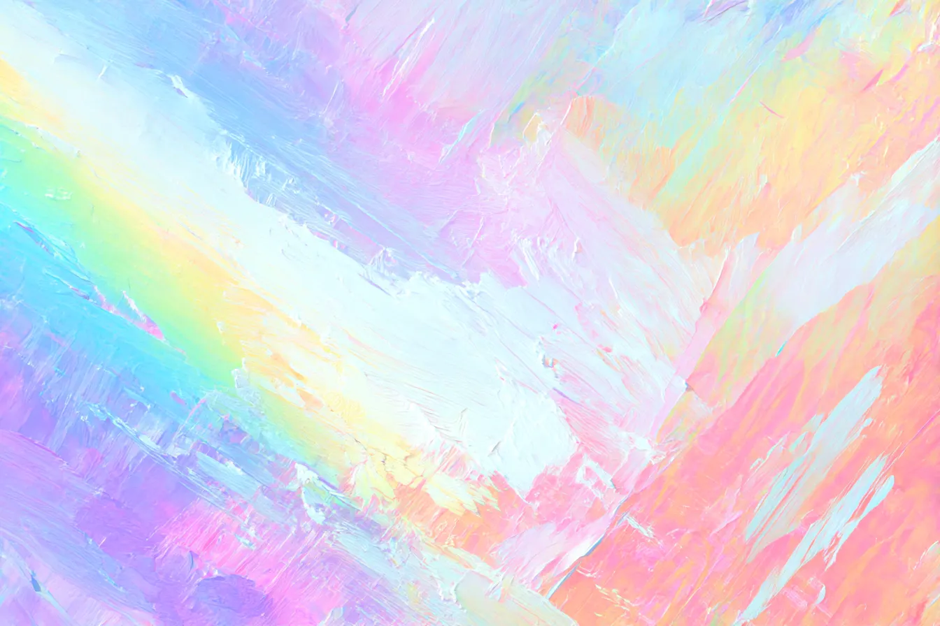 レインボー風背景1｜柔らかな色の混ざり合いが幻想的な「レインボー」のような風景を作り上げています。パステルカラーが繊細に溶け合い、穏やかな雰囲気の背景を形成しています。