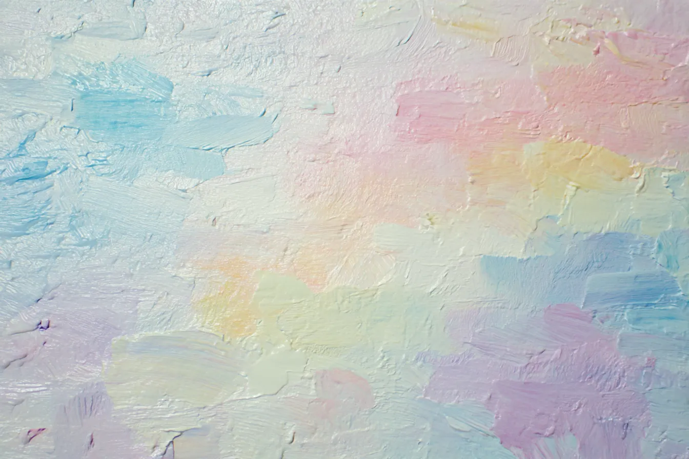 パステル風景背景｜柔らかなパステルカラーが広がる風景。色のグラデーションが穏やかで心地よく、視覚的に落ち着いた印象を与えます。