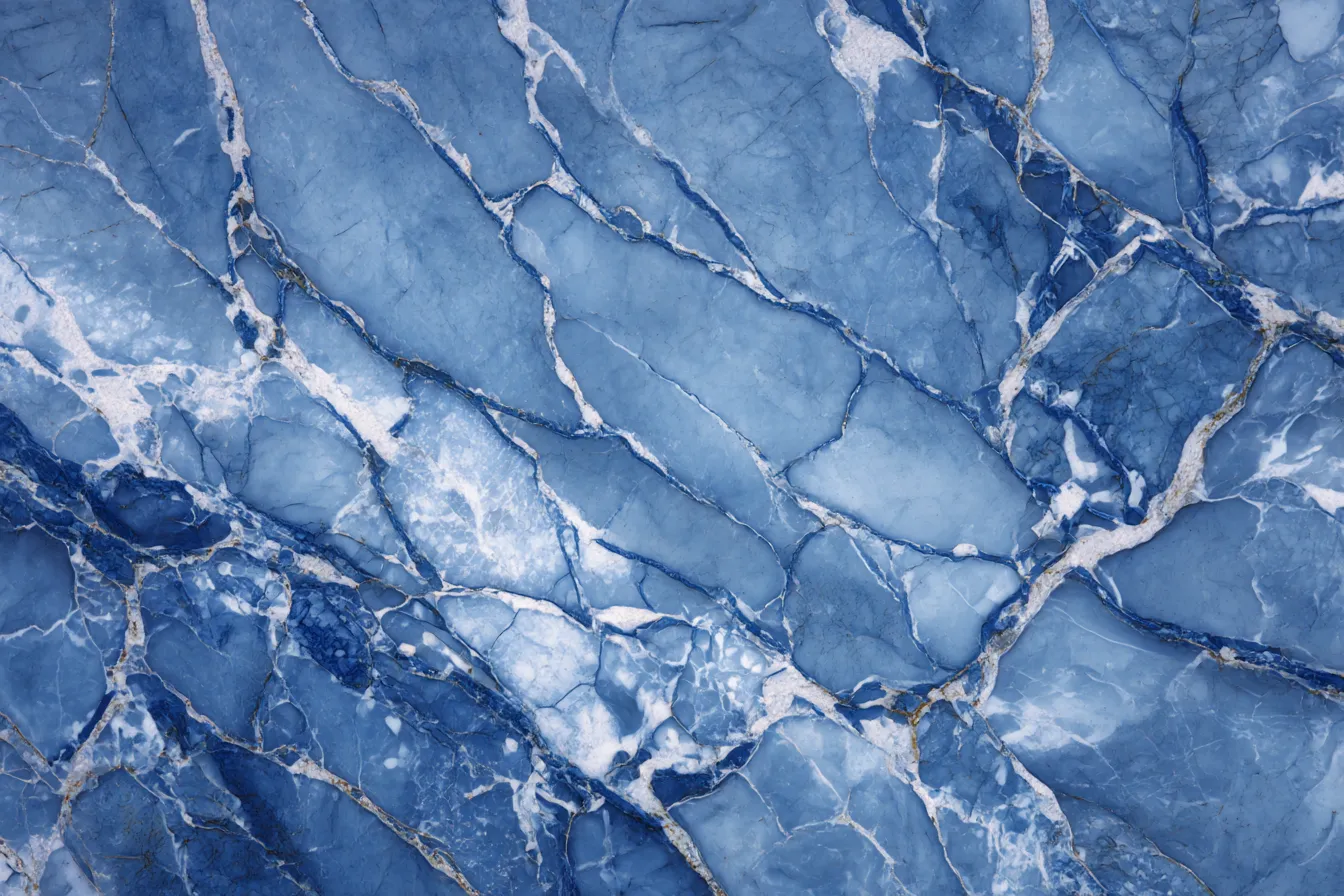 大理石背景・ディープブルーマーブル｜濃淡のあるブルーが交錯するダイナミックな大理石模様。深海を思わせる重厚な雰囲気があり、神秘的で印象的な背景です。