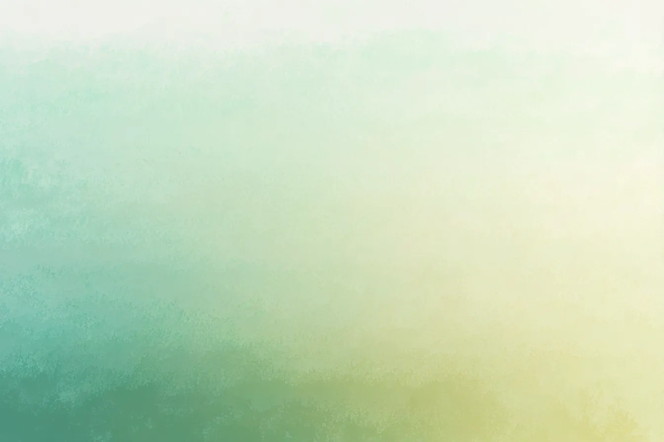 ライトグリーン背景・淡彩グラデタッチ｜白から緑へのやさしいグラデーションが広がる背景。水彩のようなにじみが美しく、春のような爽やかさと透明感が漂う穏やかなデザイン。