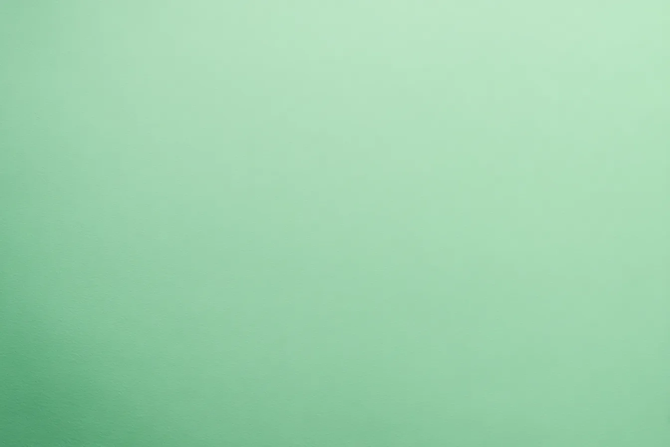 ライトグリーン背景・微細マットテクスチャ｜細やかな凹凸を感じさせる淡いライトグリーンの背景。フラットだが立体感もあり、やさしい雰囲気を加えたナチュラル系デザイン。