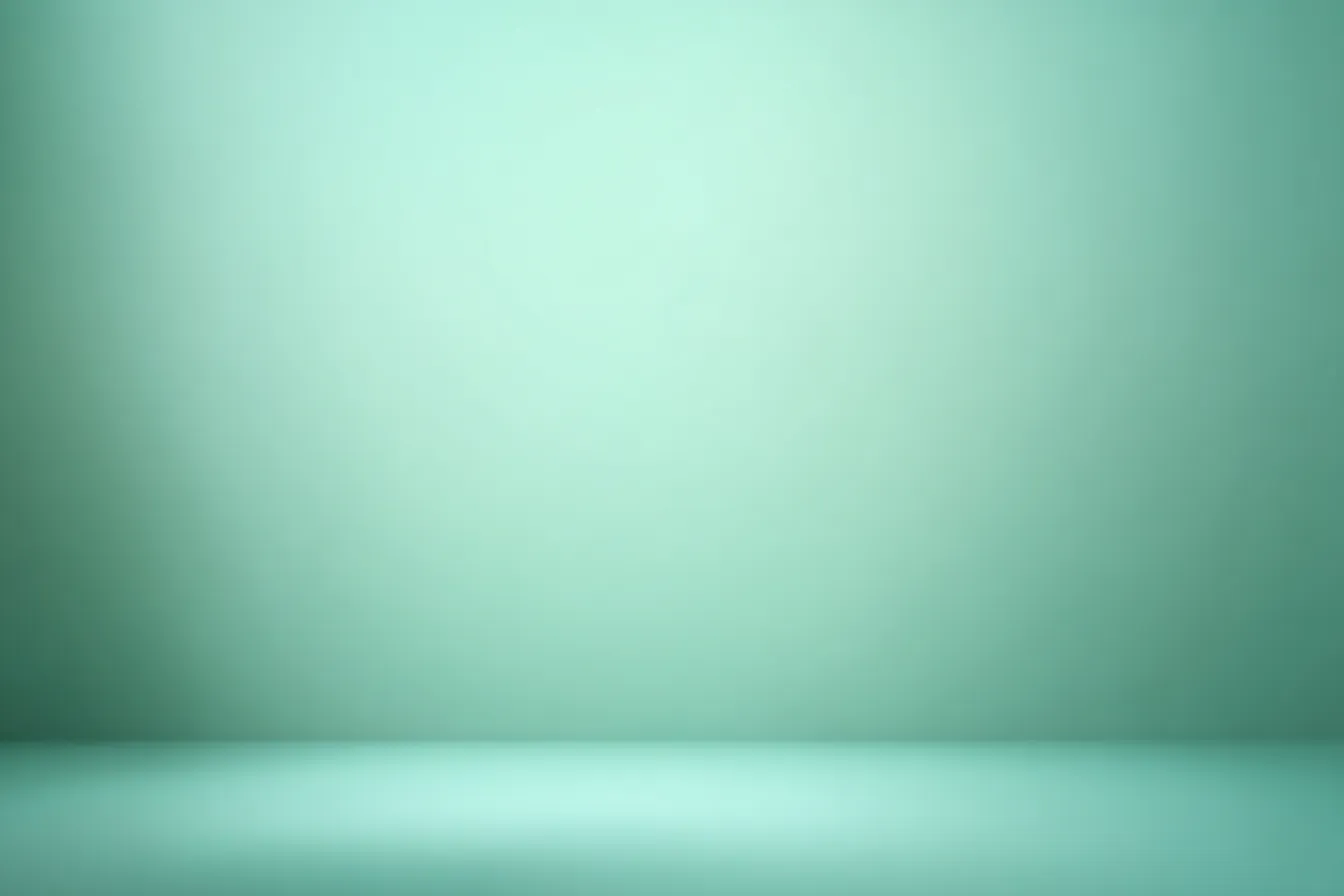 ライトグリーン背景・スポット光空間構成｜やわらかなライトグリーンに光のスポット効果を加えた空間型背景。奥行き感と柔らかな演出力があり、幻想的かつ軽やかな印象。