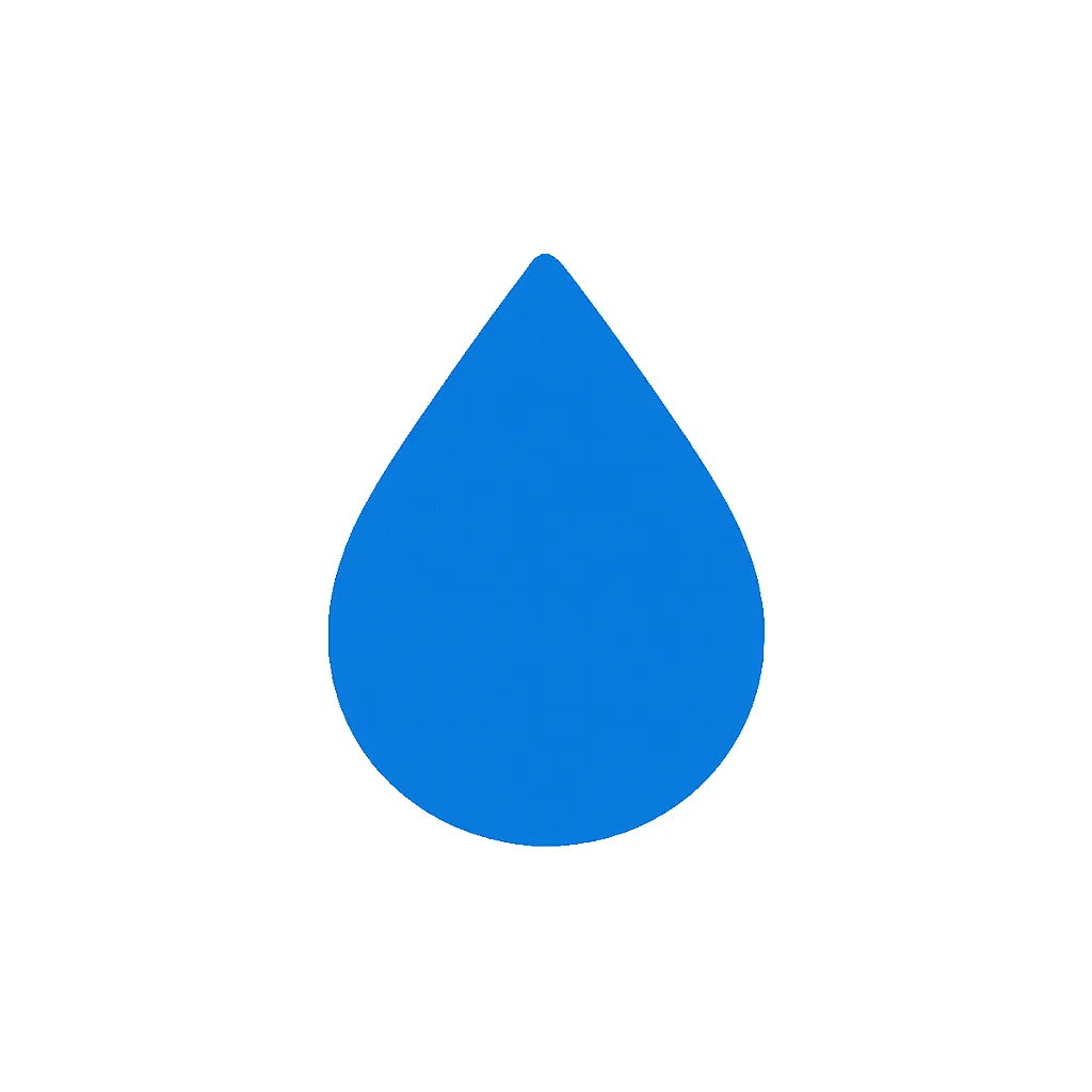 青のアイコンシリーズ：水アイコン｜しずく形をモチーフにした、みずみずしさを感じるすっきりとした水のアイコン