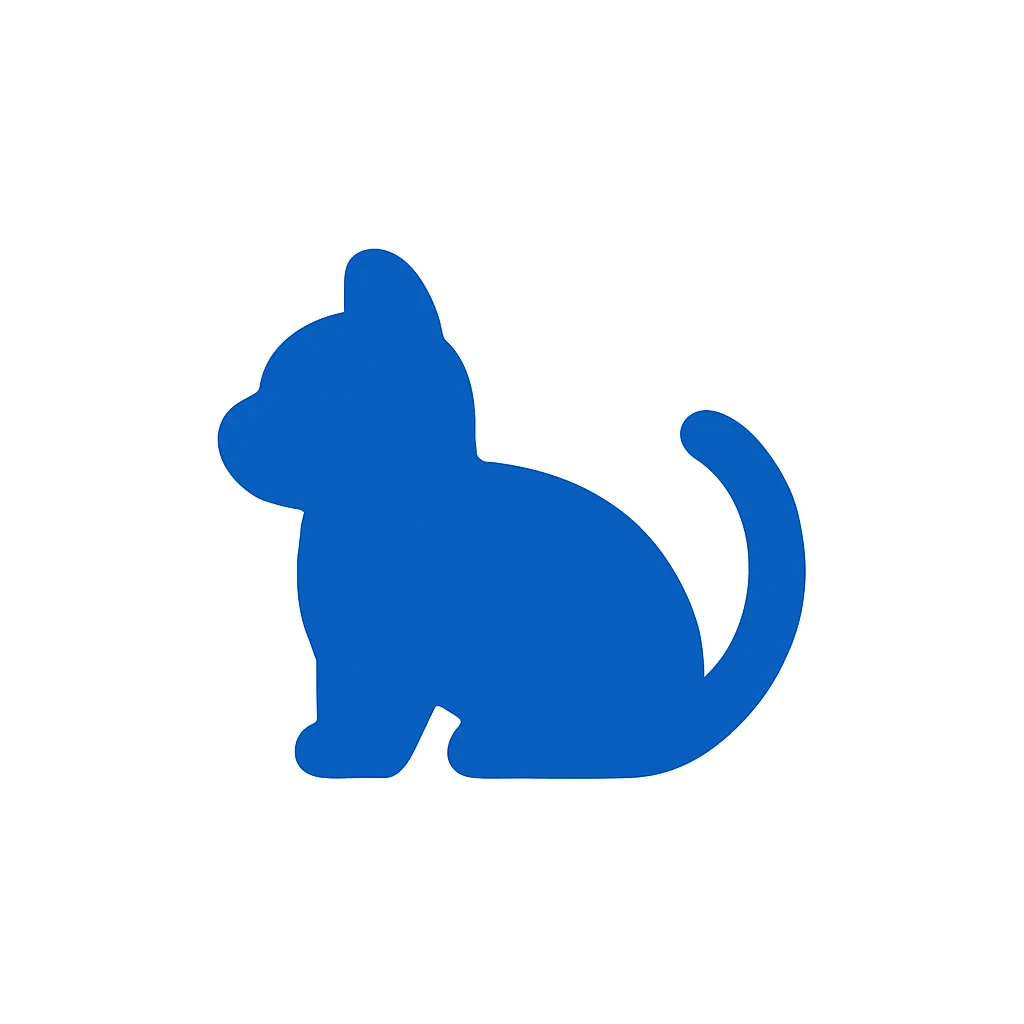 青のアイコンシリーズ：動物アイコン｜動物全般を象徴する抽象的な形で構成された、親しみやすくポップなシルエット