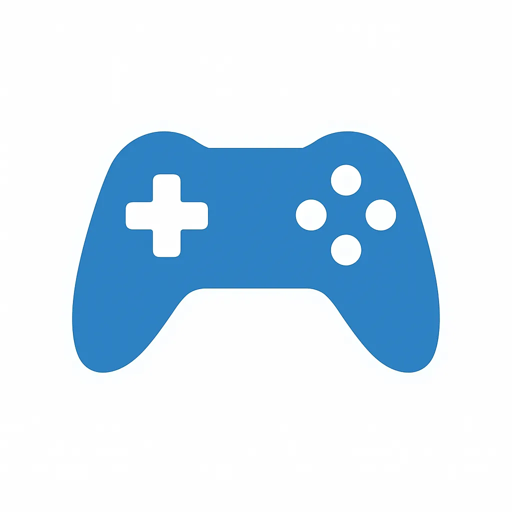 青のアイコンシリーズ：ゲーム｜青のゲームのアイコン、コントローラーのシルエットが遊び心をくすぐります。