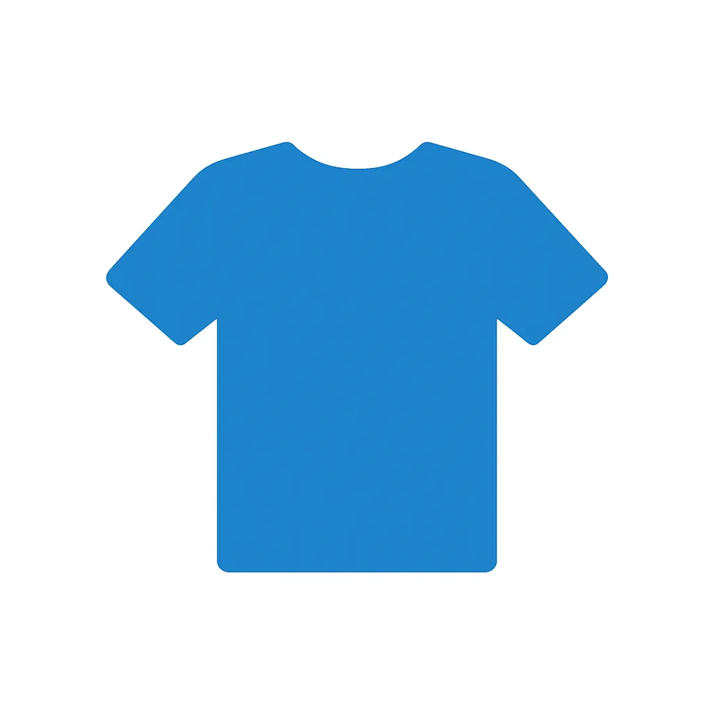 青のアイコンシリーズ：服｜青の服のアイコン、Tシャツ型でベーシックな雰囲気を演出します。