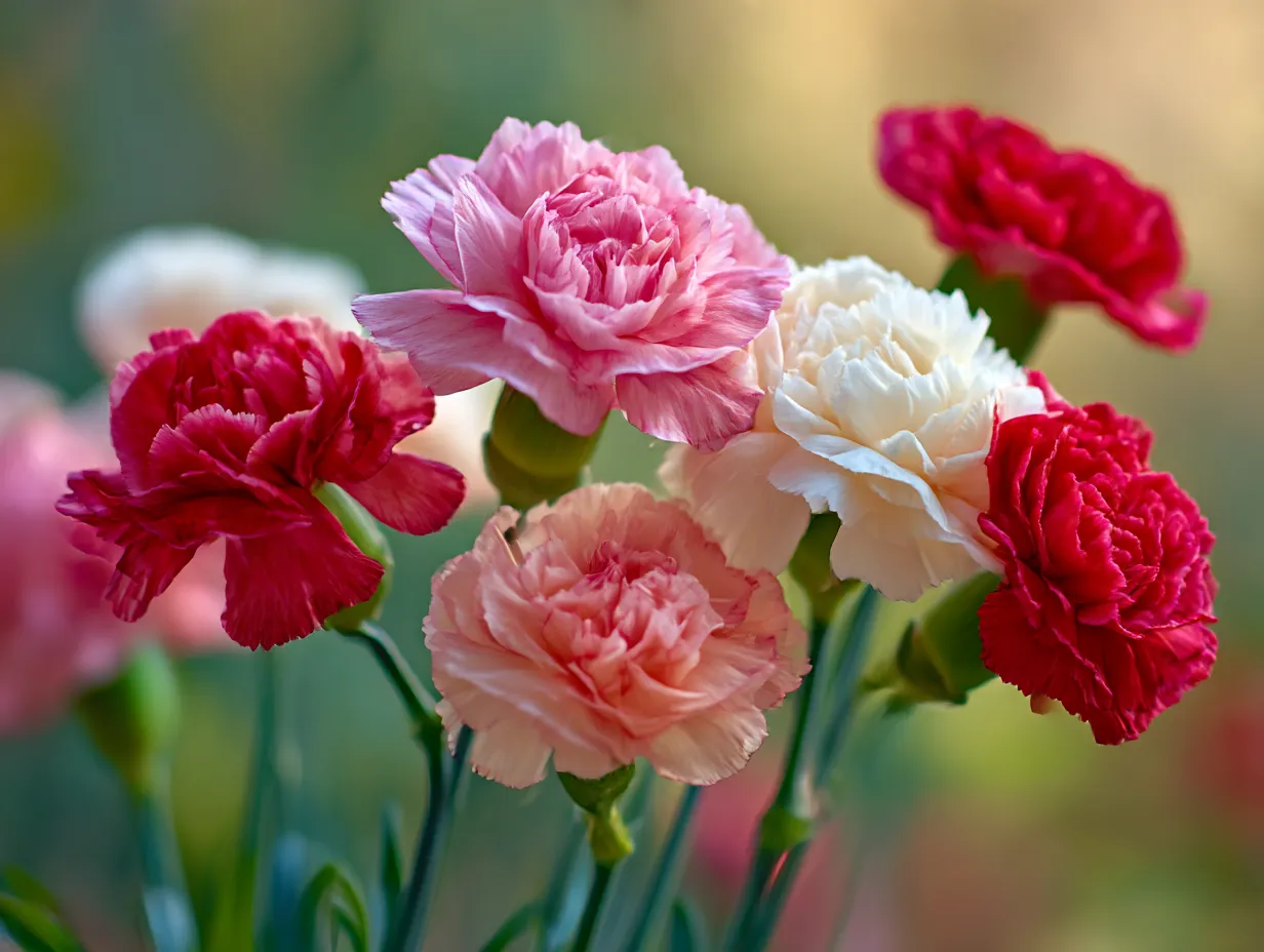 カーネーション：写真4｜カーネーションの花々のクローズアップ