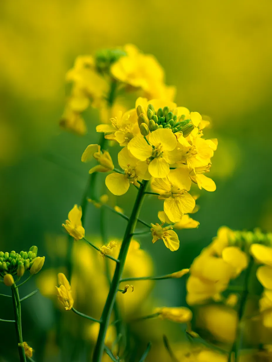 菜の花：写真1｜黄色い菜の花のクローズアップ