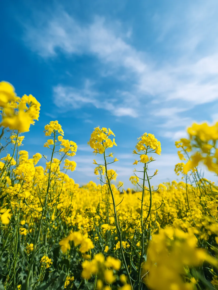 菜の花：写真2｜青空と菜の花の広がり