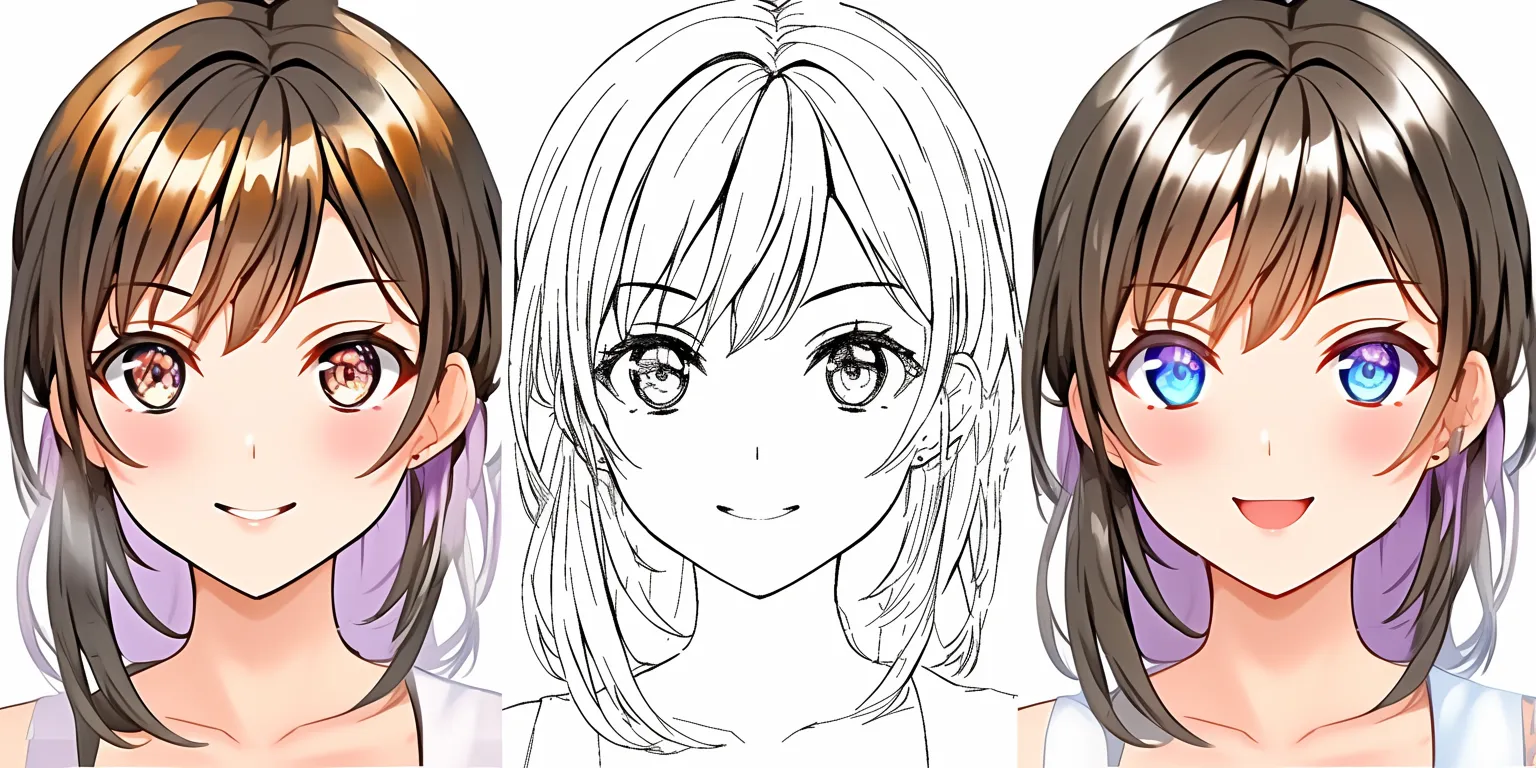 チークの基本的な入れ方｜【基本構造】頬の中央からやや下に丸みを持たせて描き方を整えることで、顔の立体感を自然に引き出します。<br>【演出の方向性】やわらかい赤みが健康的な印象を与え、キャラクターを親しみやすく見せます。<br>