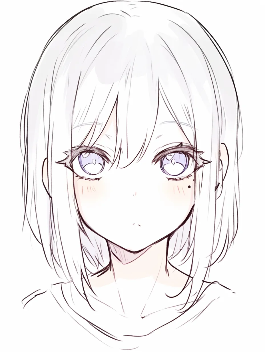 泣きぼくろの位置効果｜【基本構造】目尻の下に小さな点を配置する描き方で、視線を強調しつつ涙を連想させています。<br>【演出の方向性】儚さや艶っぽさを増幅し、感情的な雰囲気を印象付けます。<br>