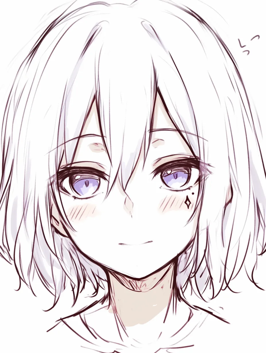 泣きぼくろの大きさ変化｜【基本構造】点のサイズを少し大きめにする描き方で、意識的に視覚的アクセントを作り出しています。<br>【演出の方向性】印象がより鮮明になり、キャラクターの個性を際立たせます。<br>