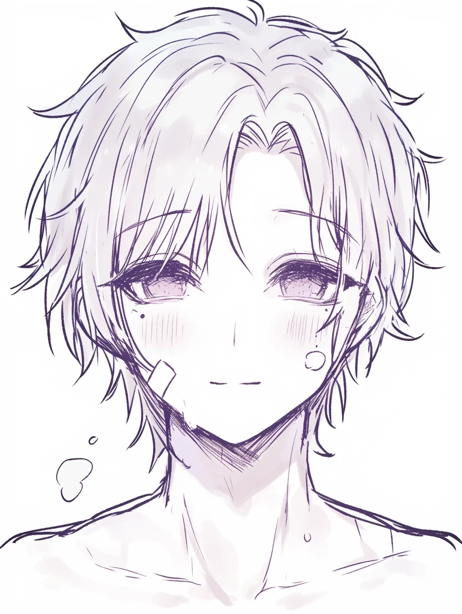 泣きぼくろ 男の儚さ｜【基本構造】目尻下に小さく点を置く描き方で、シンプルながら強い印象を与えています。<br>【演出の方向性】弱さや切なさを引き出し、儚い雰囲気を強調します。<br>