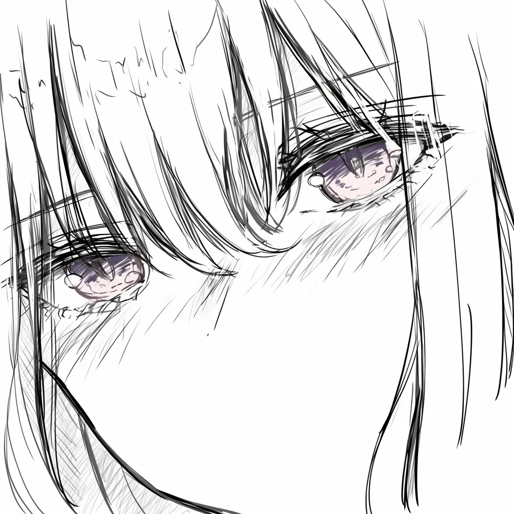 かっこいい目の虚ろな視線｜【基本構造】瞼を半分落とし、瞳を淡く塗る描き方で表情筋の力を抜いています。<br>【演出の方向性】光を抑えた彩色により、冷淡で謎めいたかっこよさが強調され、見る人を引き込む印象になります。<br>