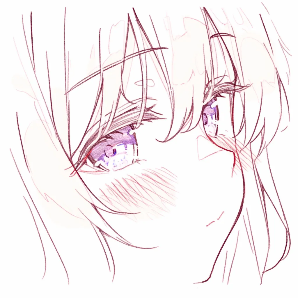 鼻ハイライトの透明感描き方｜【基本構造】鼻筋に沿って縦に細いハイライトを入れる描き方で、シンプルな点鼻を補うように光を走らせています。<br>【演出の方向性】透き通るような輝きを加えることで、瑞々しさや爽やかさが増し、キャラクターの清涼感を強調します。<br>