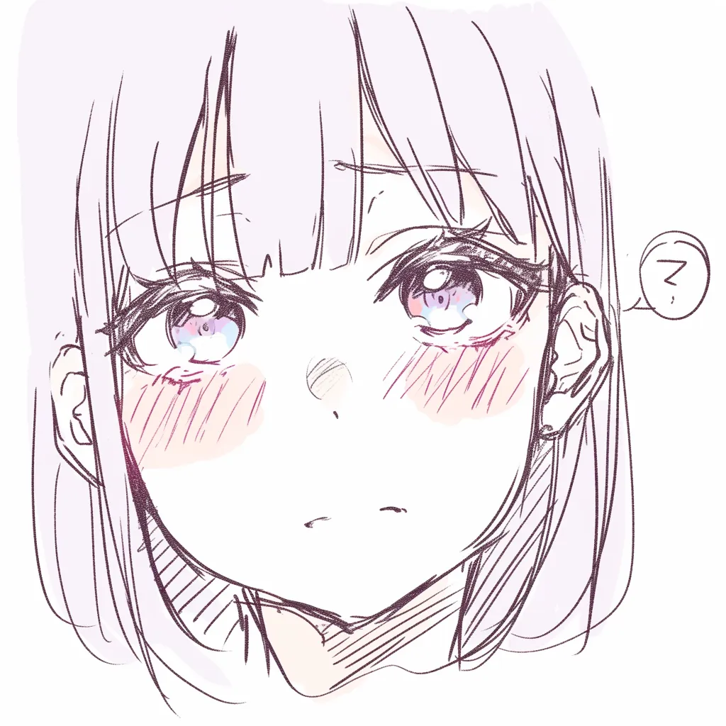 鼻ハイライトの丸み描き方｜【基本構造】鼻先を小さな円状に描き方をとり、その上に強めの丸いハイライトを配置しています。線は淡く抑えられています。<br>【演出の方向性】丸みを帯びた光沢が幼さや愛嬌を引き出し、無邪気さを感じさせます。全体を柔らかくまとめる効果があります。<br>