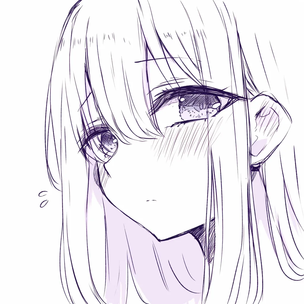 耳の繊細影描き方|【基本構造】耳の外郭を細い線で描き、内側のくぼみや軟骨を淡く影で表現する描き方です。髪の影が自然に重なります。<br>【演出の方向性】細やかな陰影がリアリティを加え、儚さや静けさを演出します。全体の透明感を高める役割を担います。<br>