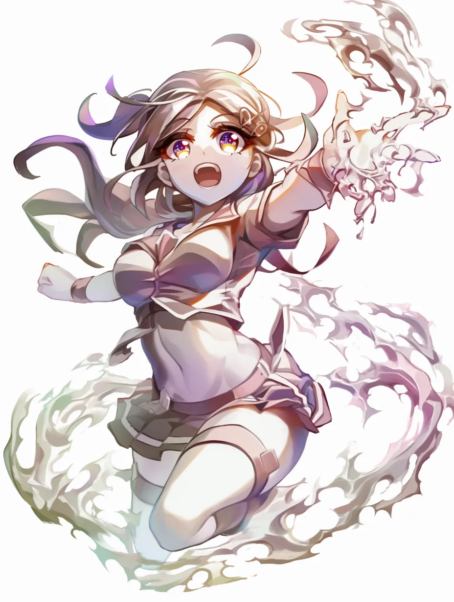 オーラの咆哮｜【基本構造】片腕を大きく振り上げ、口を開いて叫ぶ描き方で、胸の張りと腕の伸びで全身の躍動感を強調しています。<br>【演出の方向性】瞳の輝きや炎の流れで熱量を強調し、感情の爆発をそのまま視覚化した迫力の演出です。<br>