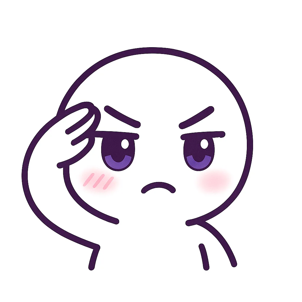 顔文字敬礼表情｜まっすぐな視線と真顔気味の表情、鋭角の眉としっかり上げた手の動きで「了解！」や「任務完了！」を伝える敬礼ポーズです。アスキーアートで使われる「(｀･ω･´)ゞ」風の凛々しさを表現できます。