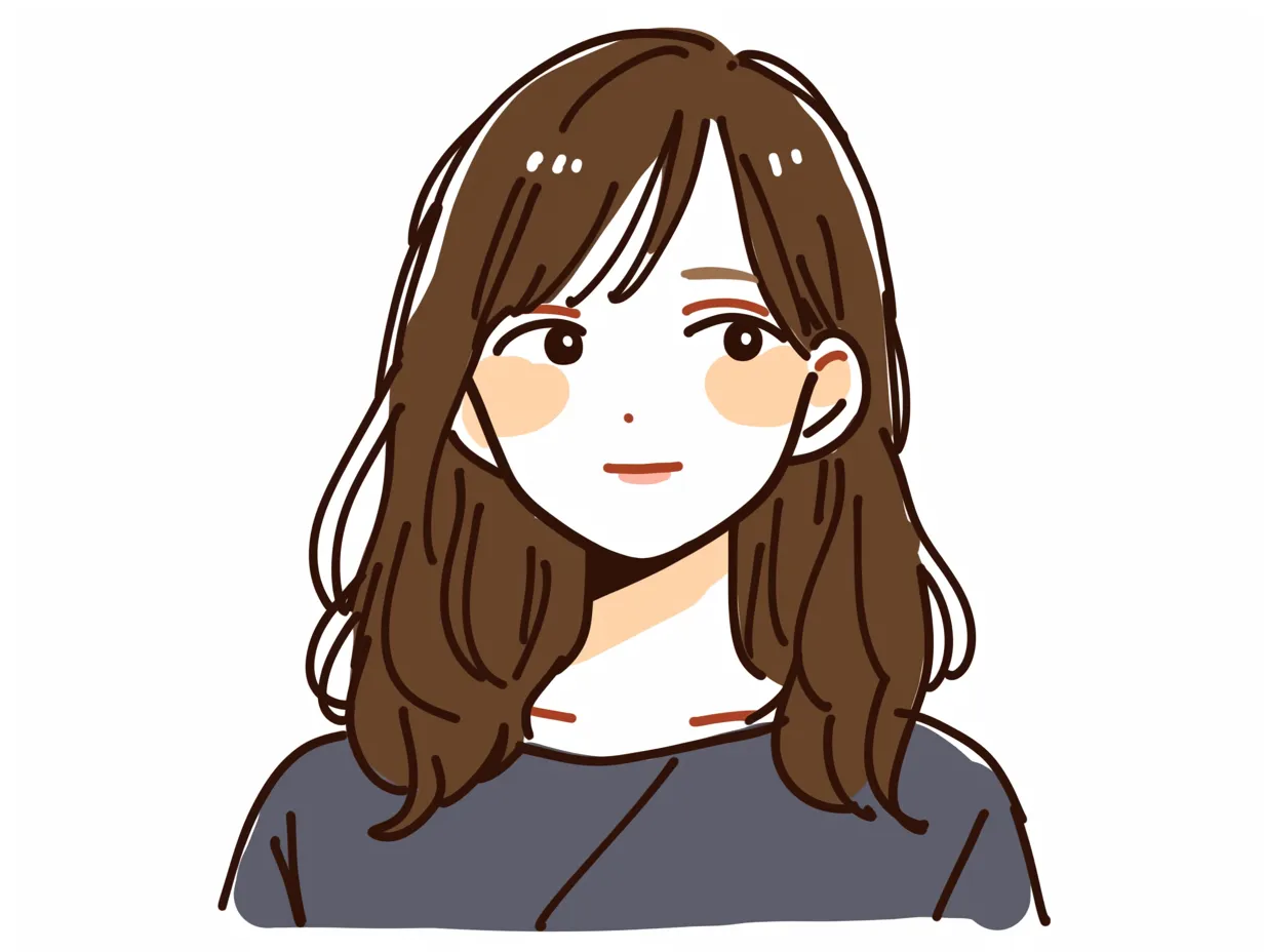 女性の顔と横目線｜やや横を向いた女性の顔が、視線の流れと髪の動きにより自然な空気感を生んでいる。頬の赤みと輪郭の抑揚が、日常の一瞬を切り取ったような印象をもたらしている。