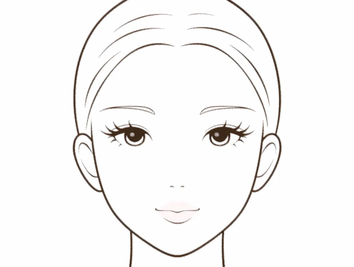 女性の顔と上品さ｜端正なバランスの女性の顔は、穏やかな表情とともに品のある印象を醸している。目元や口角の微妙なカーブが表情に奥行きを加え、静かな美しさを際立たせている。