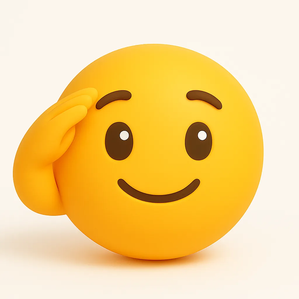 ぷに顔文字シリーズ・了解｜軽く敬礼する姿が印象的なぷに顔文字シリーズの「了解」。相手の話をちゃんと聞いて受け止める姿勢を、素直な表情で表現。アスキーアート: (｀･ω･)ゞ
