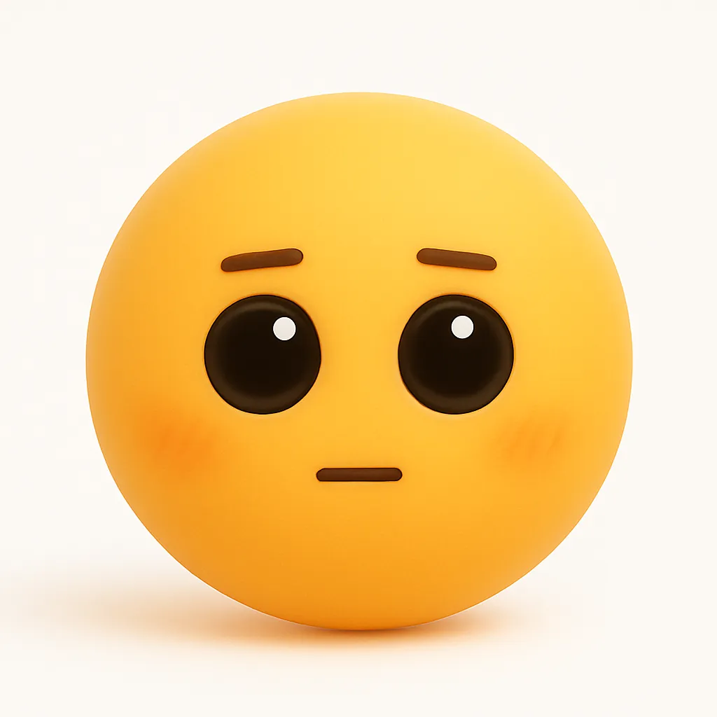 じー・ぷに顔文字アスキーアート｜じっと見つめるような視線と無言の表情が特徴の「じー」顔文字をぷにぷに質感で表現。やわらかさの中にシュールさがあり、沈黙や注目のシーンにマッチする一枚。　参考顔文字：( ಠ_ಠ )