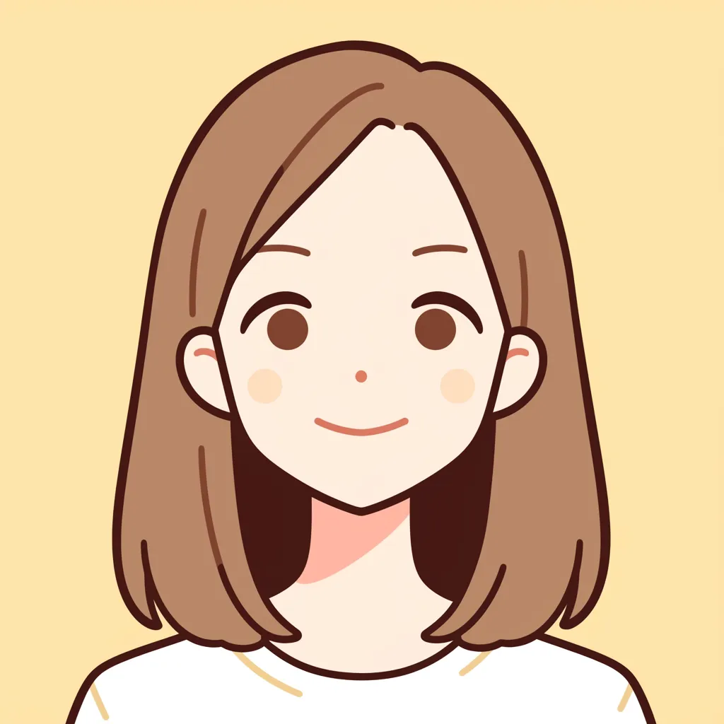 おしゃれ女子LINEアイコン イエロースマイル｜黄色の背景に映えるおしゃれ女子LINEアイコン。笑顔のシンプルな表情と柔らかな色調が調和し、明るく親しみやすい雰囲気をSNSに添える。