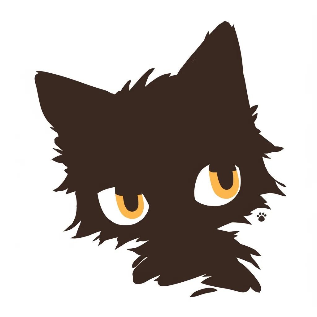 かっこいいおしゃれ子猫アイコン｜くりっとした大きな瞳とふわふわの毛並みがかわいさと鋭さを同時に感じさせるかっこいいおしゃれ子猫アイコン。小さな肉球のワンポイントが遊び心を加えています。