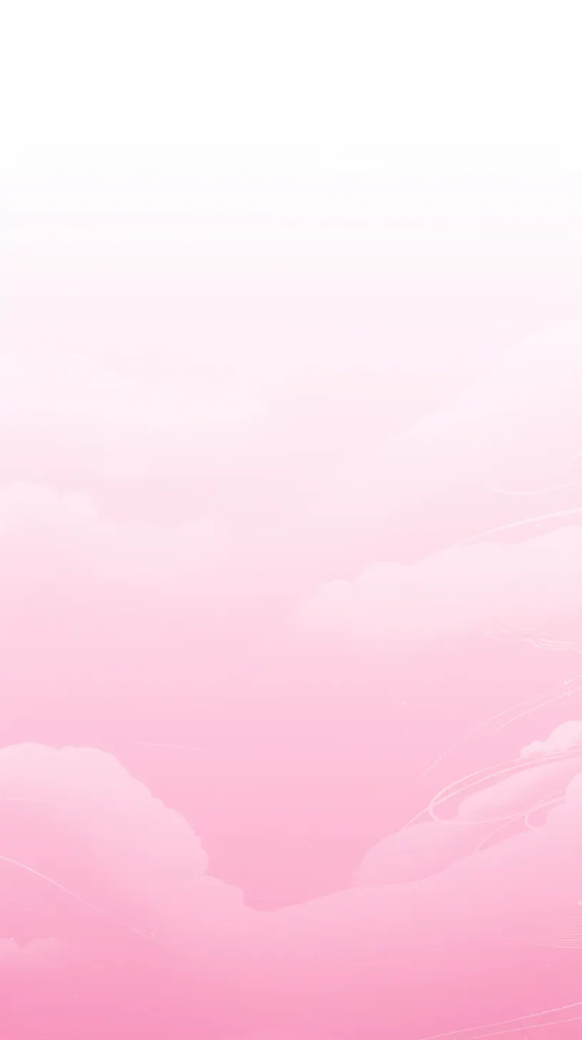 おしゃれ女子LINE背景桃雲｜優しいピンクグラデーションの雲が漂うおしゃれ女子LINE背景。ふんわりと広がる柔らかな色合いが、SNSアイコンを夢見心地に引き立てる。