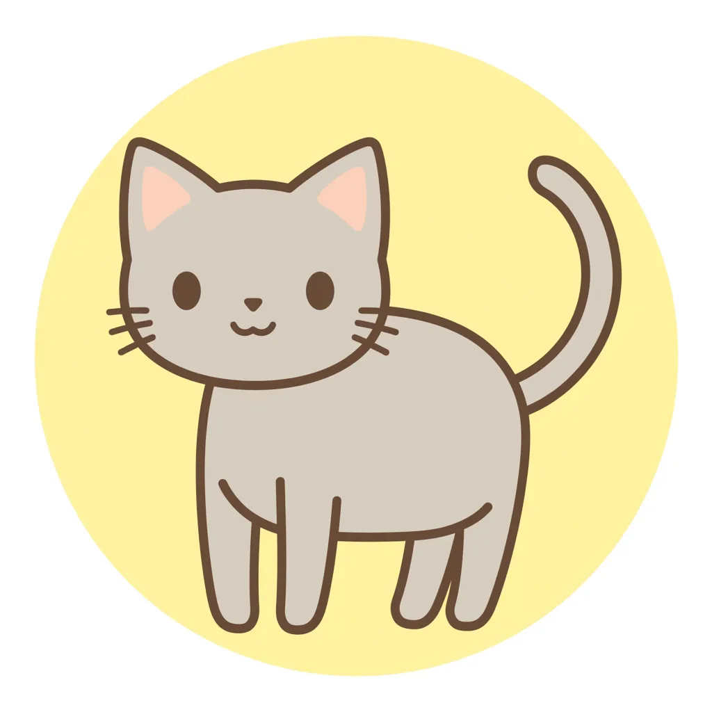 おしゃれインスタきいろ猫アイコン｜背景の黄色が明るさを添えるおしゃれインスタきいろ猫アイコン。素朴な表情と柔らかな配色が合わさり、シンプルながらも温かい印象が広がります。