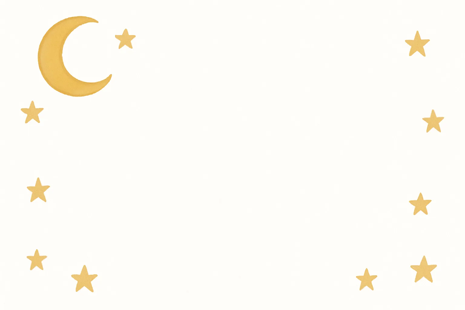11月フレーム月と星のイラスト｜月と星をシンプルに配置した夜空をイメージする構成です。落ち着いたトーンと均整のとれた余白で、11月フレームとして幻想的な雰囲気を伝える写真素材です。