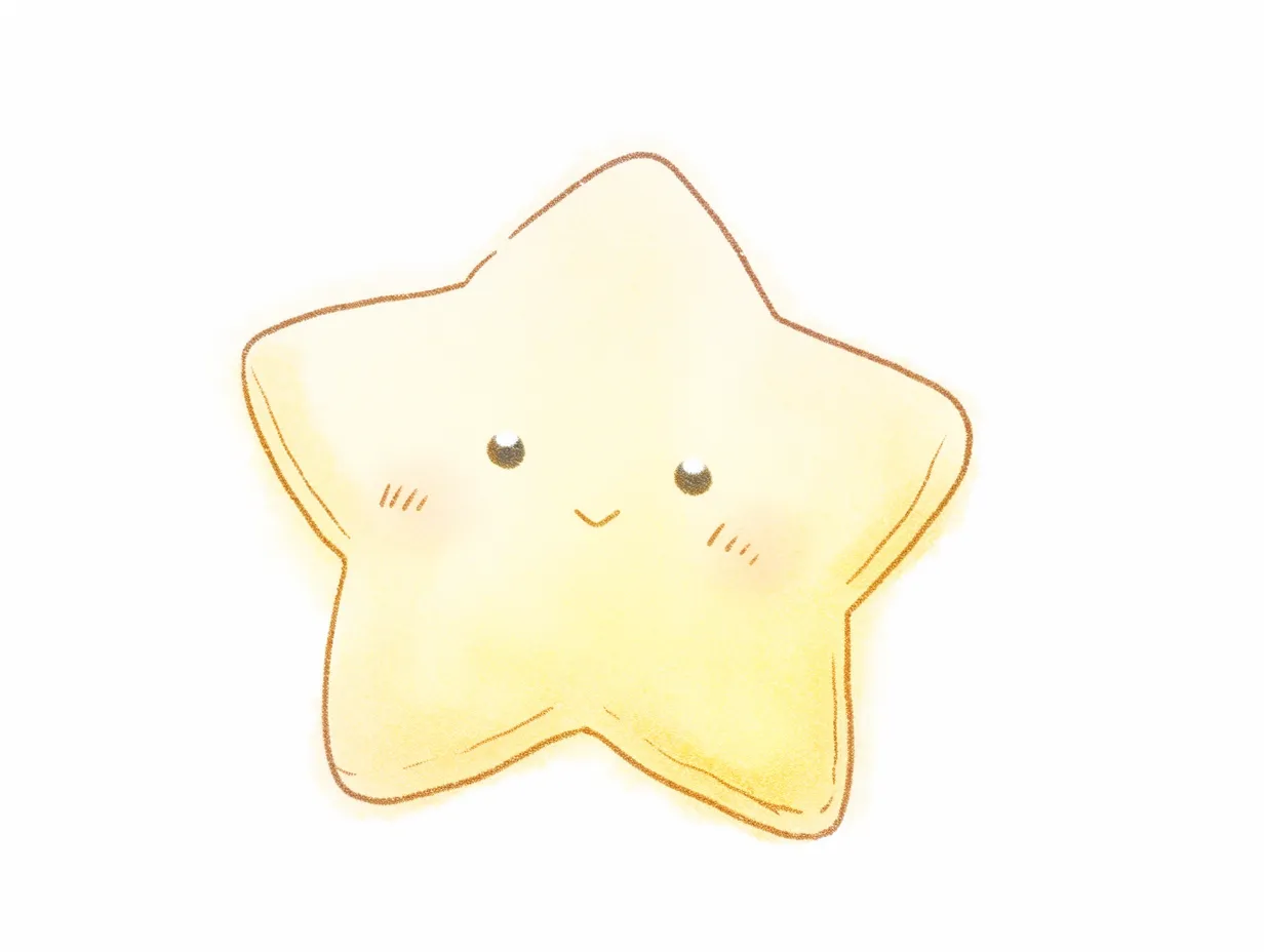 クリスマス星のやわらか光彩デザイン｜淡い光彩と表情を組み合わせたクリスマス星です。柔らかなトーンが温かさを演出し、家族向けキャンペーンや温もりを重視するビジネスシーンに適した写真素材です。