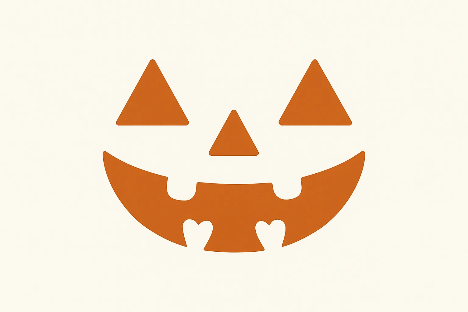 ハロウィン顔／ハート歯のキュートスマイル｜歯の形をハートにデザインした、愛嬌たっぷりのハロウィン顔。暖色系の落ち着いたトーンと柔らかなフォルムが、可愛さと親近感を引き立てます。