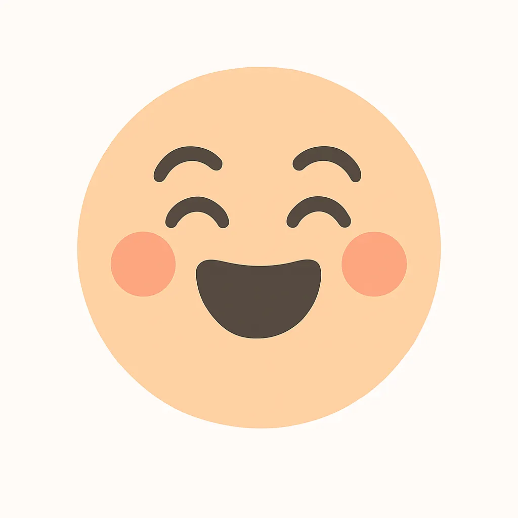 顔文字喜ぶ｜眉が下がり目が細まり、内側から嬉しさがあふれているようなほっこり表情。感謝や感動、嬉し泣き手前のようなシチュエーションに最適。(*´▽｀*) うれしいな〜