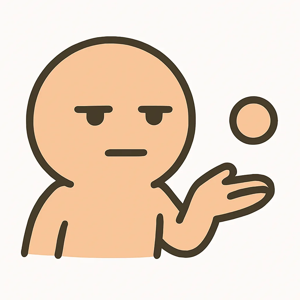 顔文字ポイ｜「( ・_・)ノ⌒●」や「(ﾉ・∀・)ﾉ=●」のように、何かを投げ捨てる／放る動作を片手で表現。無表情〜淡々とした顔で「興味なし」「はい終了」感を出すのがコツ。