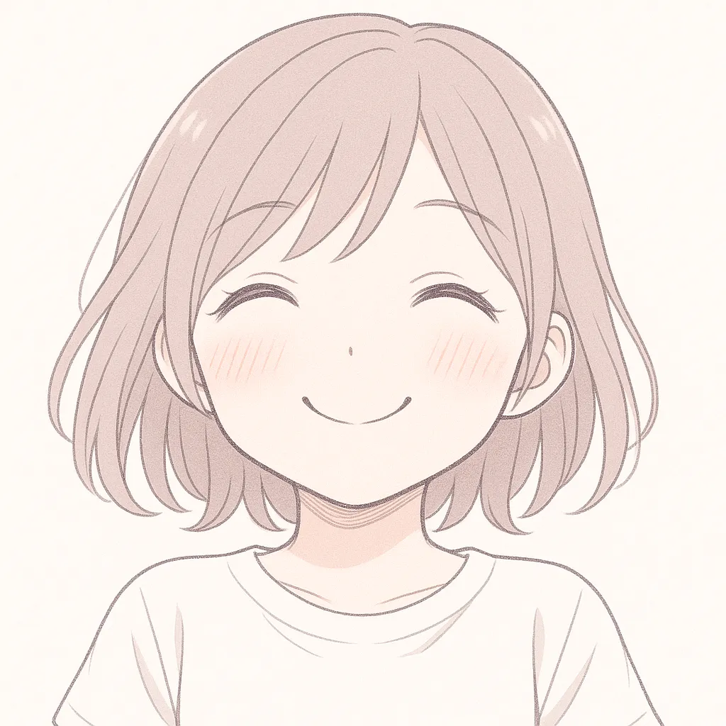 笑顔の顔文字｜心からの笑顔がぱっと咲いた瞬間を描きました。周りも明るくなるような、やさしい表情です。　(*＾▽＾*)