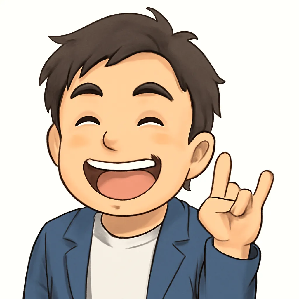 イエーイおじさん（顔文字：ヽ(=´▽`=)ﾉ）｜手でロックサインを決めながら満面の笑みを浮かべるイエーイおじさんのアスキーアート風イラスト。陽気な雰囲気と元気いっぱいの表情が見る人を笑顔にしてくれるデザインです。ヽ(=´▽`=)ﾉ