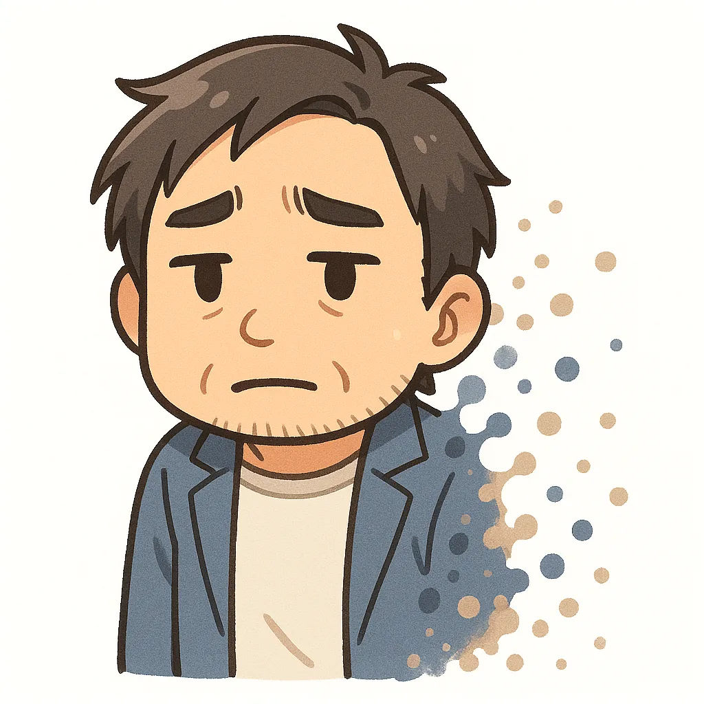 サラサラおじさん（顔文字：( ´・ω・)つ──☆*:・ﾟ）｜サラサラと消えていくような表現がユニークなサラサラおじさん。淡い演出と虚無の表情が、儚げなモチーフ名にぴったりです。参考：( ´・ω・)つ──☆*:・ﾟ