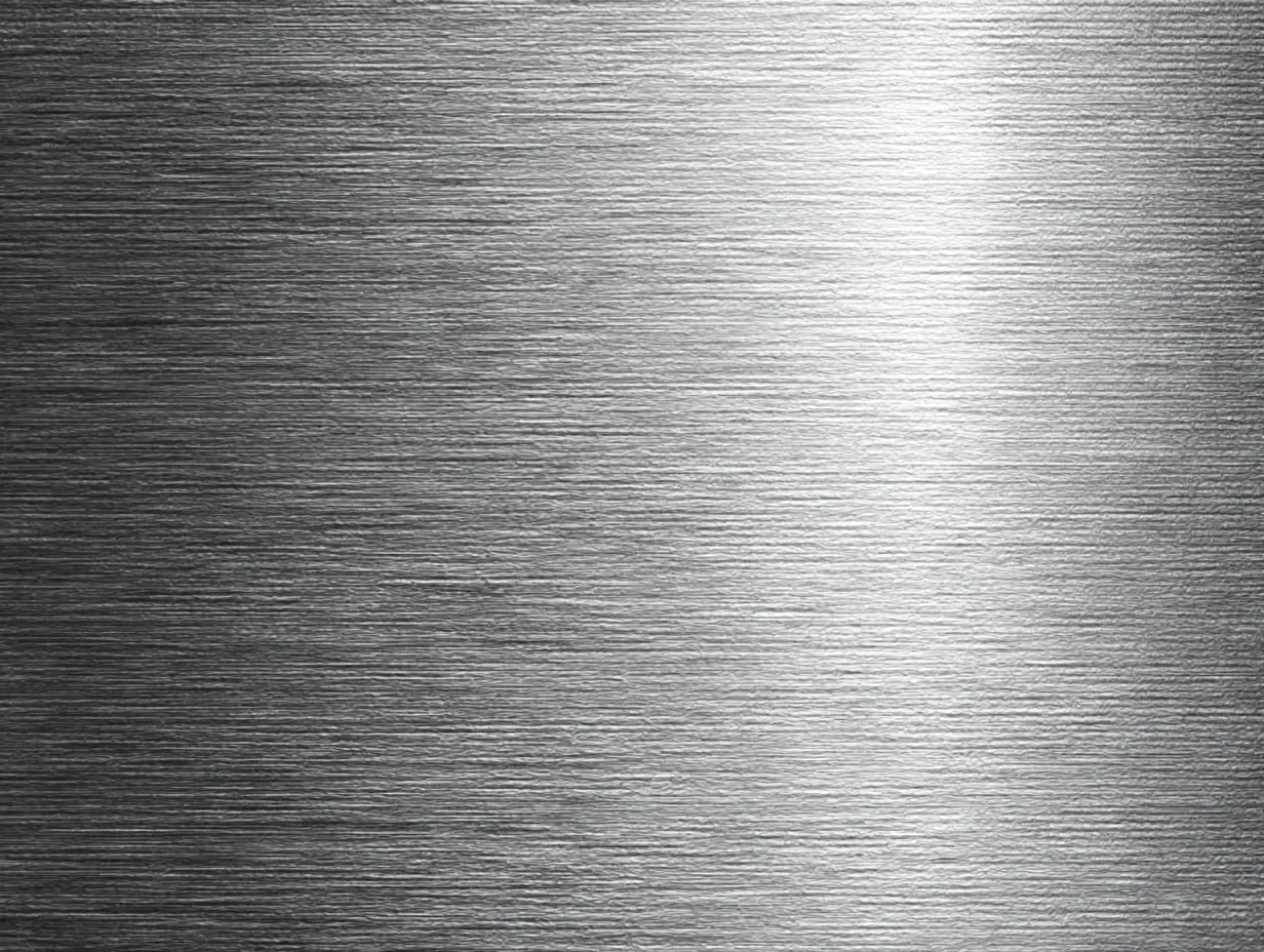 鉄テクスチャの縦目ヘアライン仕上げ｜垂直に刻まれたラインがシャープな印象を与える鉄テクスチャ。かつては精密な機械の外装として使われていたが、開発途中で頓挫した計画の名残でもある。機能美と未完の哀愁が漂う。