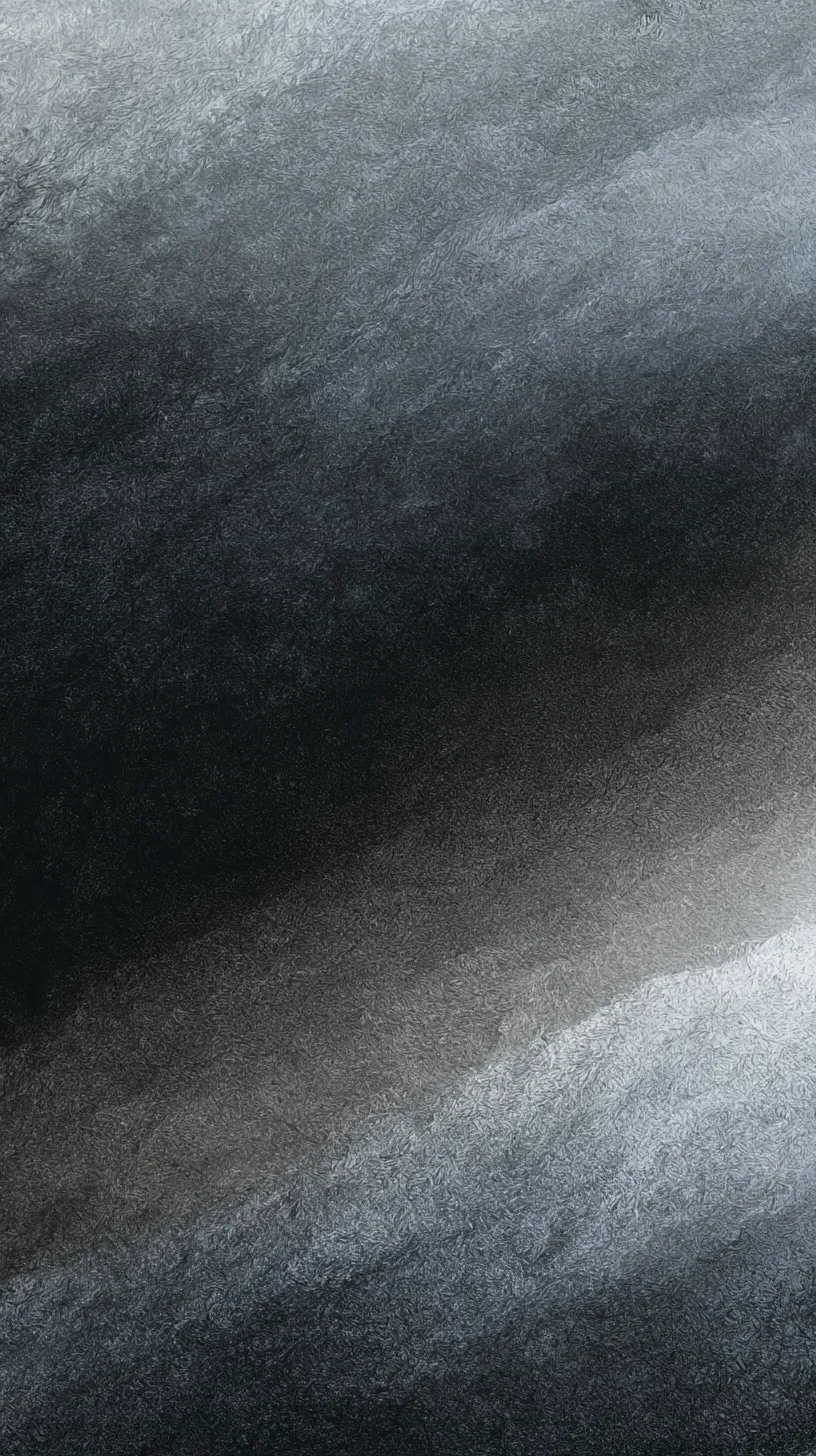 重なり影のおしゃれかっこいい黒壁紙｜黒からグレーに滑らかに移ろう階調が繊細に重なり合う構図。おしゃれかっこいい黒壁紙として、深みと静けさを持ち、シンプルながらも強い存在感を漂わせている。