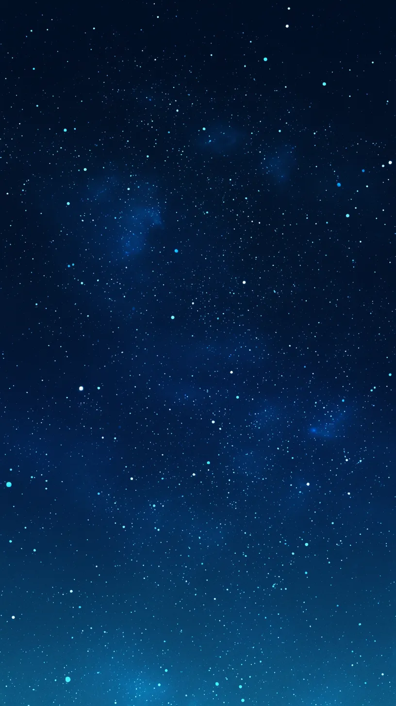 おしゃれ空壁紙 星降る夜空｜深い群青の夜空に無数の星が散りばめられたおしゃれ空壁紙。輝きの大小が立体感を生み、静けさと神秘を感じさせるデザインです。