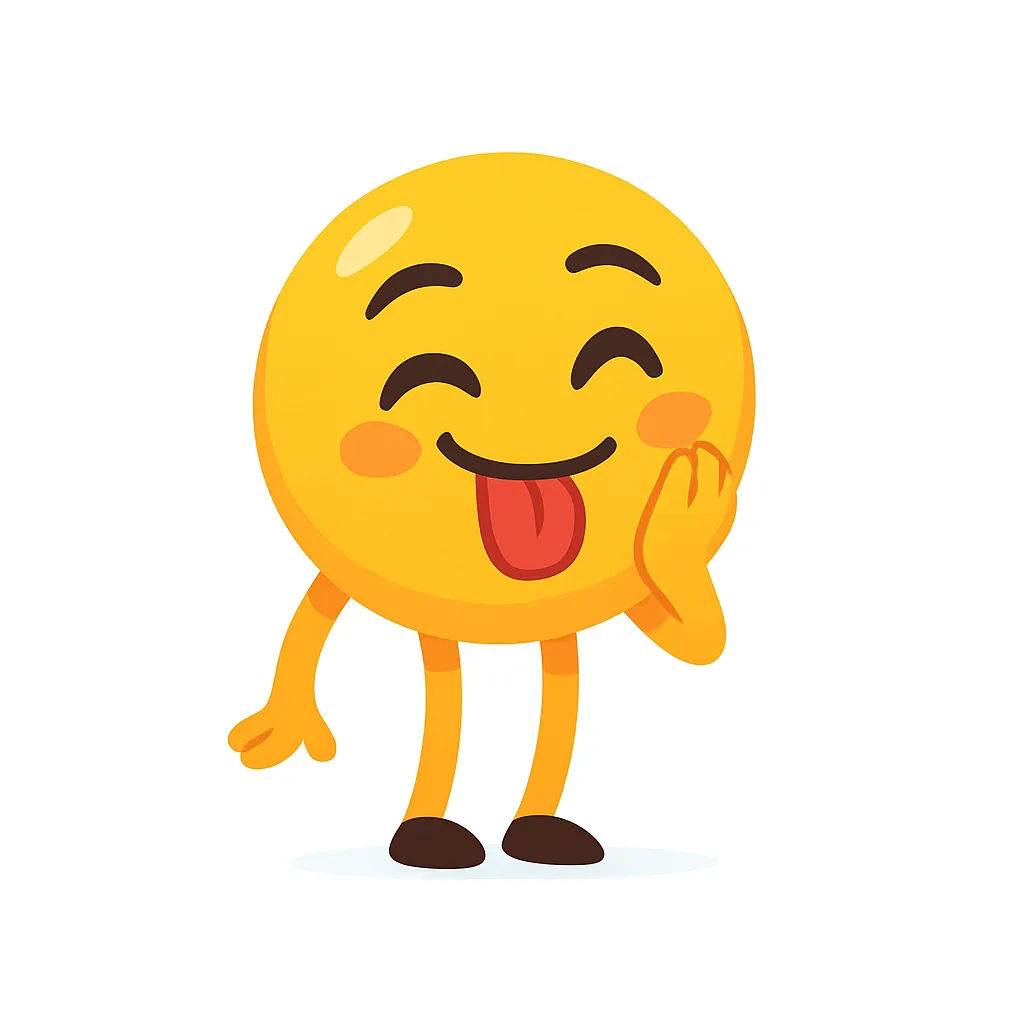 てへぺろ顔文字(・ω<)｜舌をぺろっと出したおちゃめな表情が「てへぺろ顔文字」らしさを表現。明るくユーモラスな印象で、場を和ませるアイコンにぴったり。